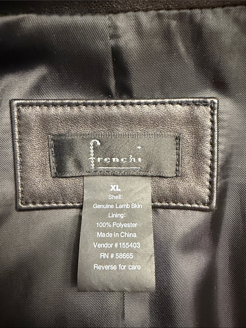 Frenchi Genuine Lambskin Leather Car Coat Women’s XL Black butter soft leather - Picture 2 of 5